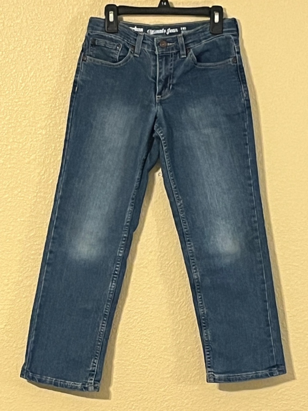 urban pipeline Boy’s Size 8 Reg Blue Jeans with Contrast Stitching